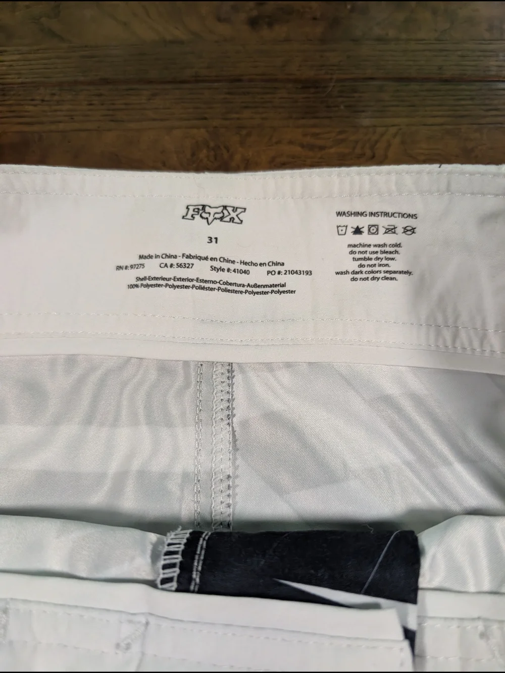 Fox Racing Rockstar Board Shorts Mens Size 31 Black White Yellow Surf Swim Trunk